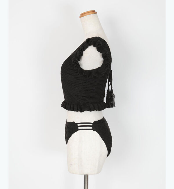 SEA DRESS「Vネックタンクトップフリルクロシェビキニ/水着」|ビキニ|