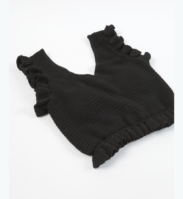 SEA DRESS「Vネックタンクトップフリルクロシェビキニ/水着」|ビキニ|