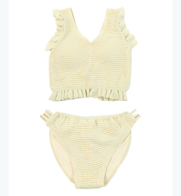 SEA DRESS「Vネックタンクトップフリルクロシェビキニ/水着」|ビキニ|