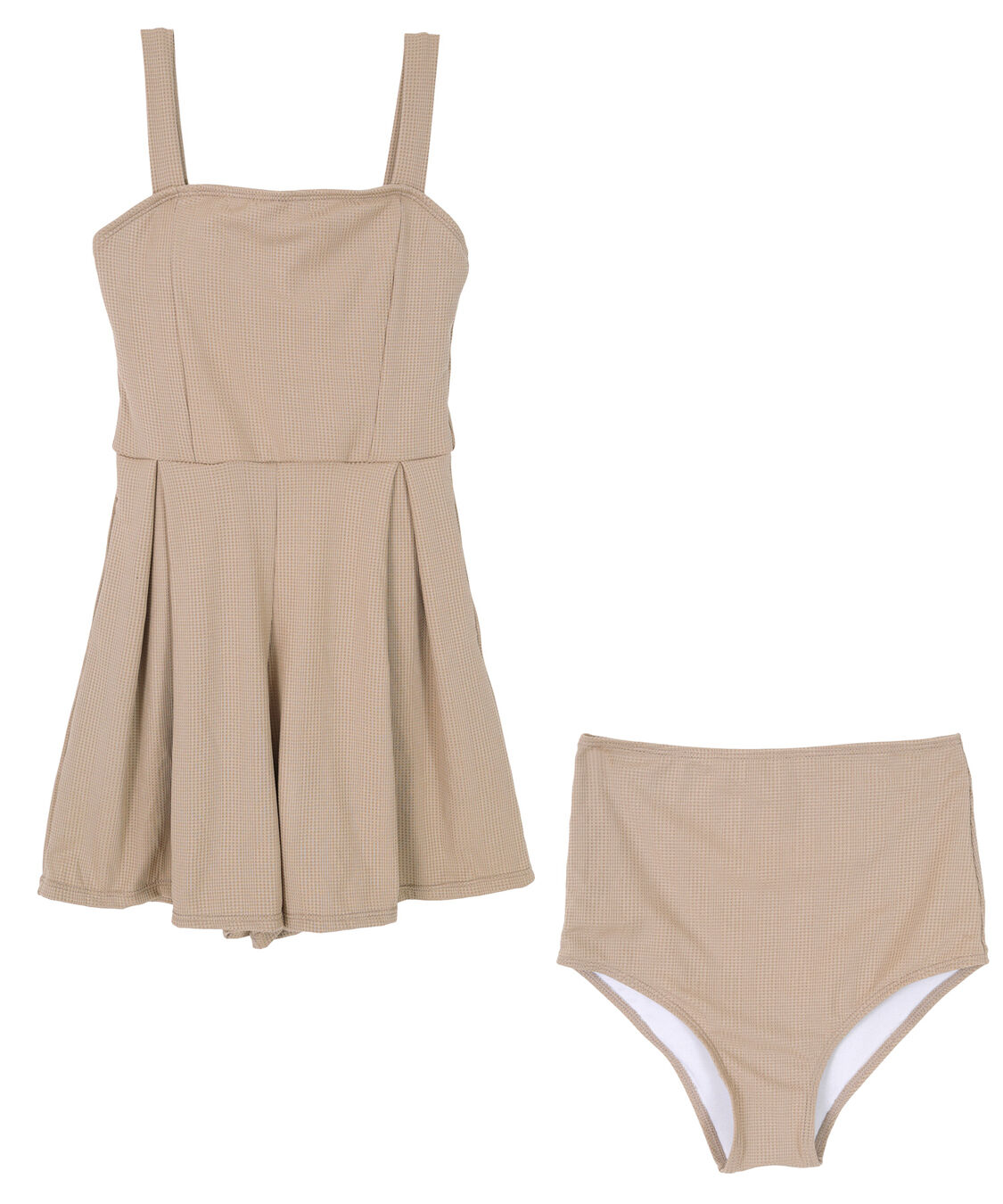 SEA DRESS「チェック素材ロンパース/ワンピース/セット水着」|コンビネゾン|