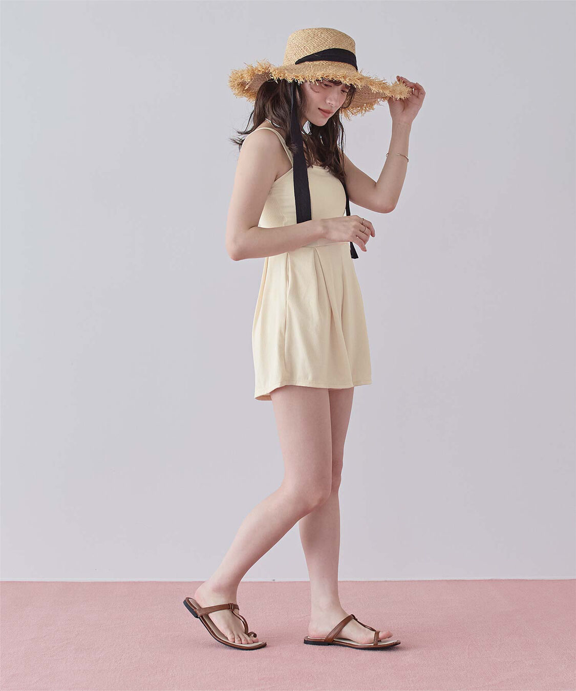 SEA DRESS「チェック素材ロンパース/ワンピース/セット水着」|コンビネゾン|