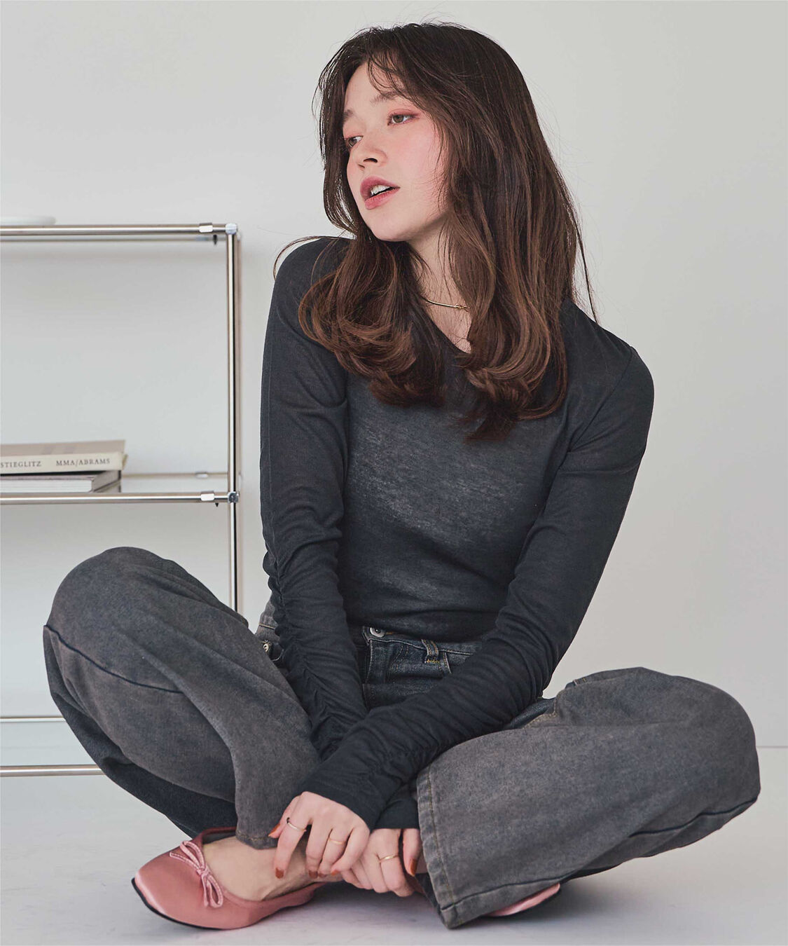 titivate「袖シャーリングシアートップス」|Tシャツ・カットソー|スミクロ