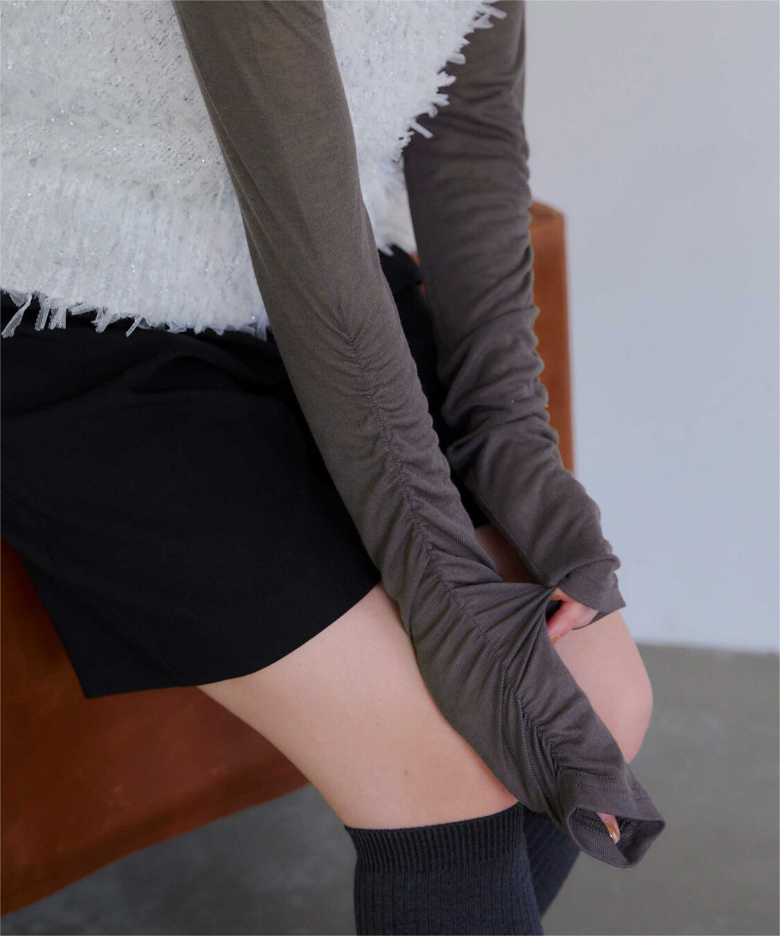 titivate「袖シャーリングシアートップス」|Tシャツ・カットソー|