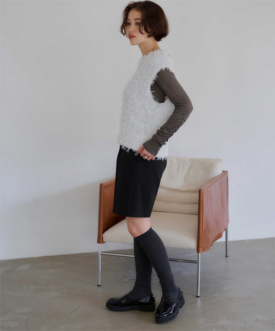 titivate「袖シャーリングシアートップス」|Tシャツ・カットソー|