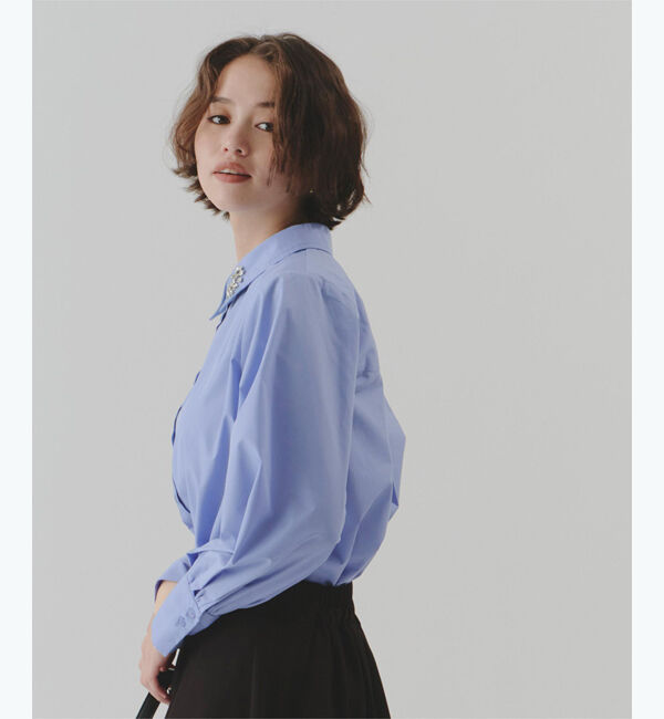 titivate「襟付ビジューシャツ」|シャツ・ブラウス|