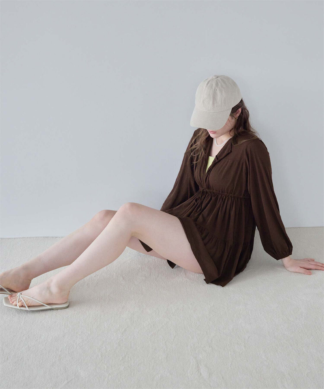 SEA DRESS「ティアードロングカーディガン/ラッシュガード」|コンビネゾン|