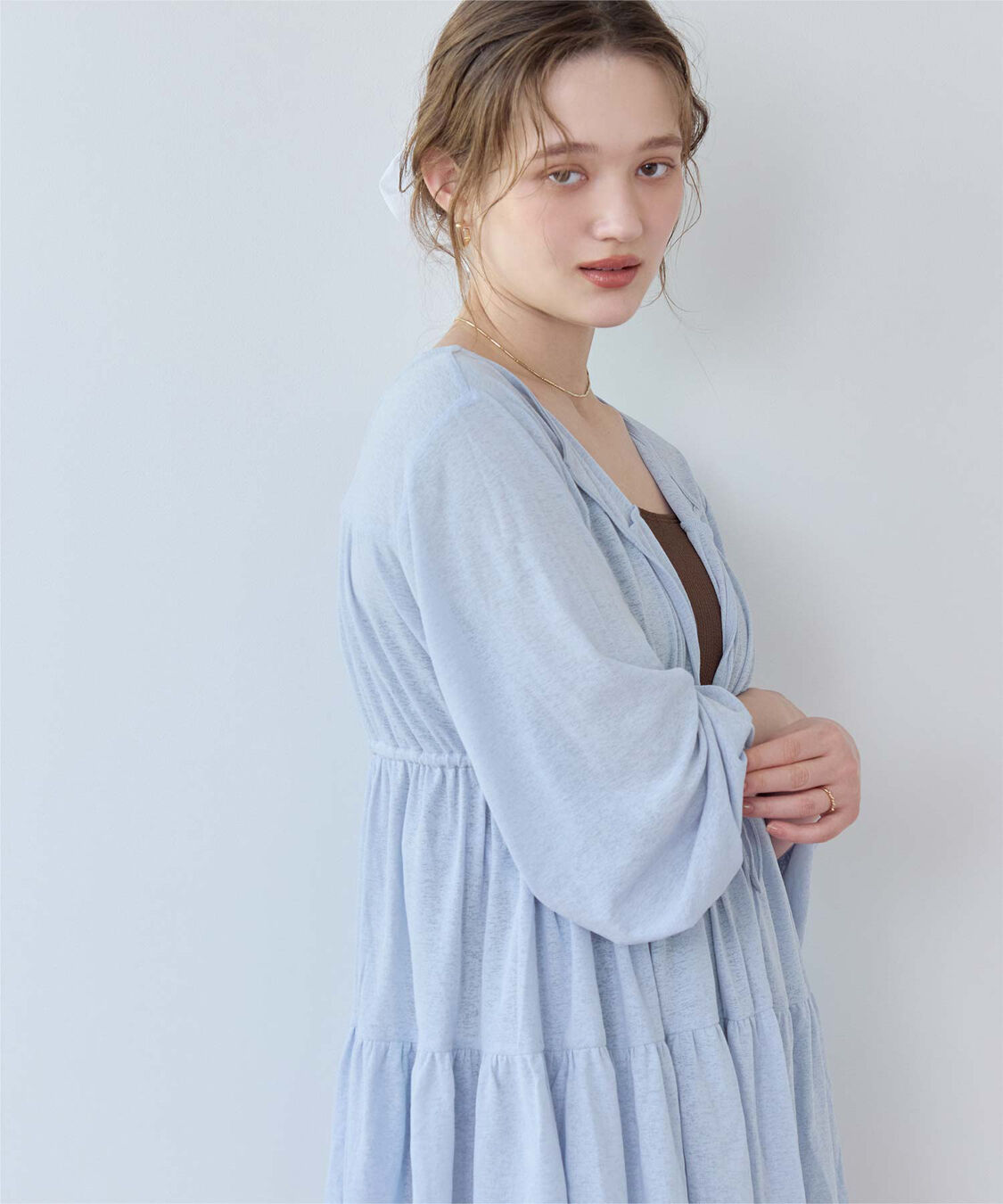 SEA DRESS「ティアードロングカーディガン/ラッシュガード」|コンビネゾン|