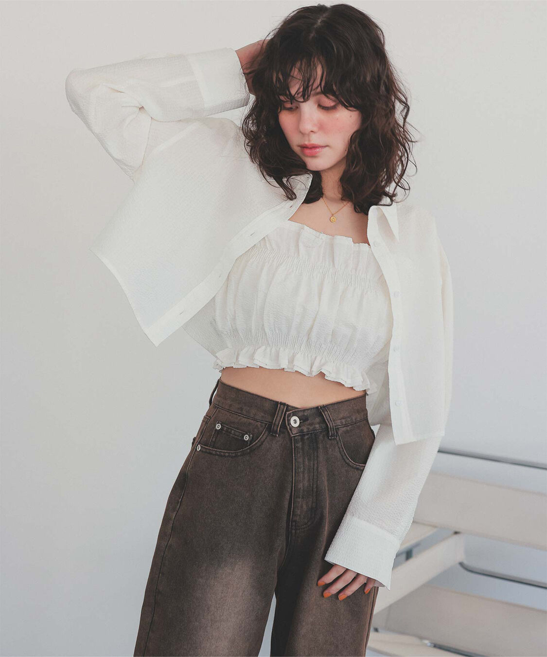 titivate「サッカーストライプシャツ」|シャツ・ブラウス|