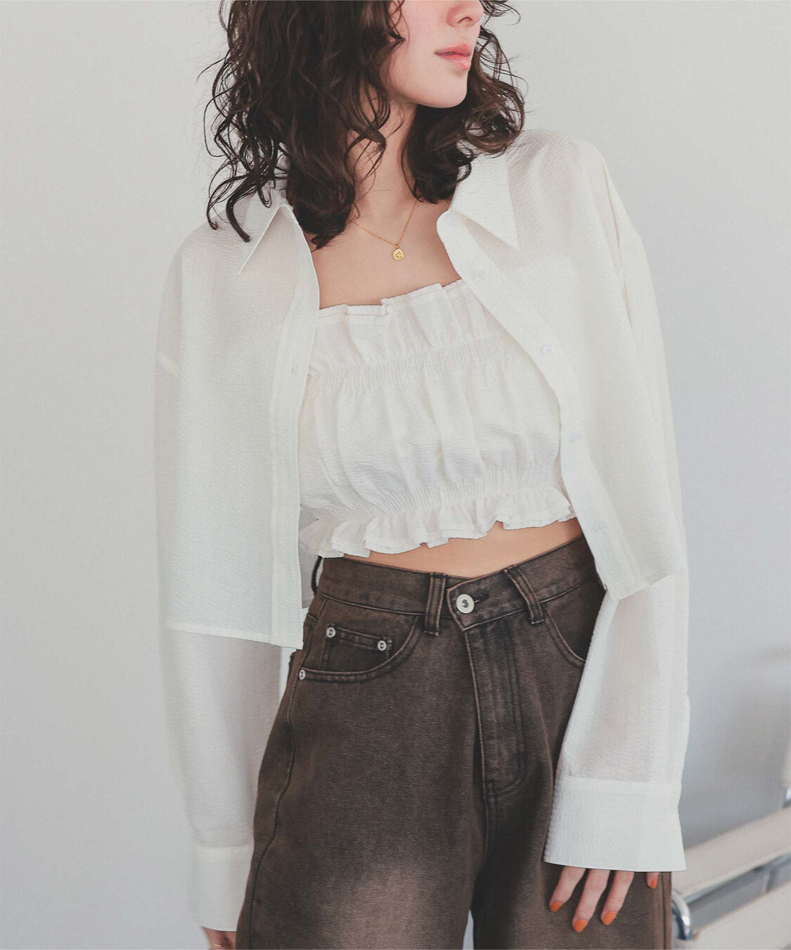 titivate「サッカーストライプシャツ」|シャツ・ブラウス|