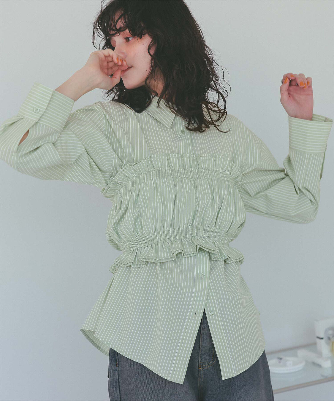 titivate「サッカーストライプシャツ」|シャツ・ブラウス|