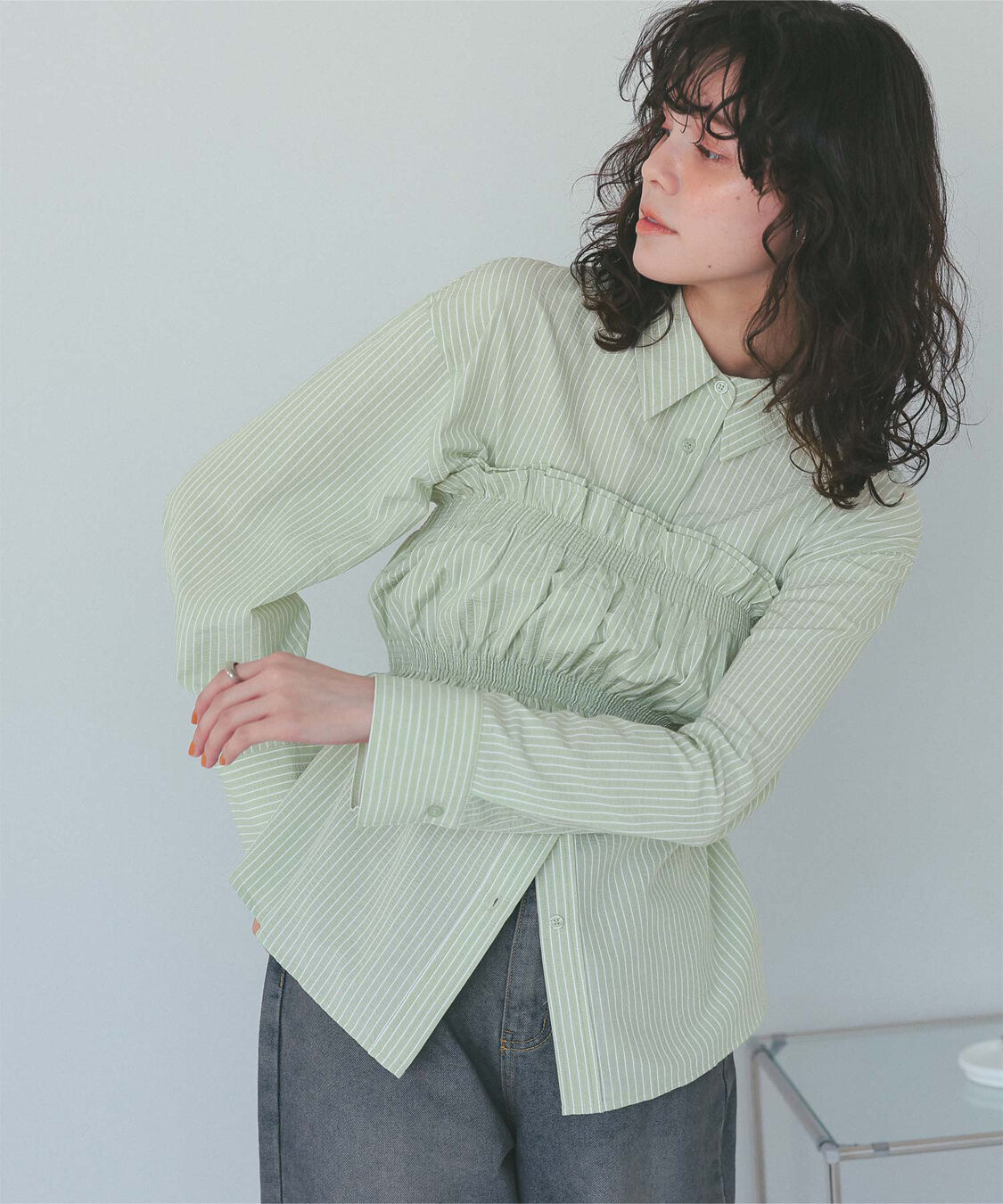 titivate「サッカーストライプシャーリングビスチェ」|チューブトップ|