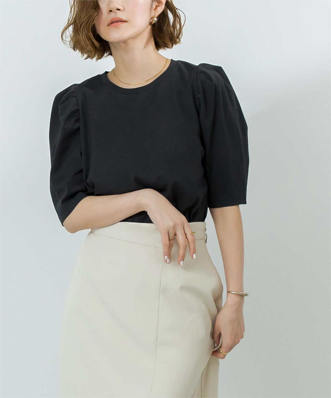 ur's「汗染み防止パフスリーブTシャツ」|Tシャツ・カットソー|