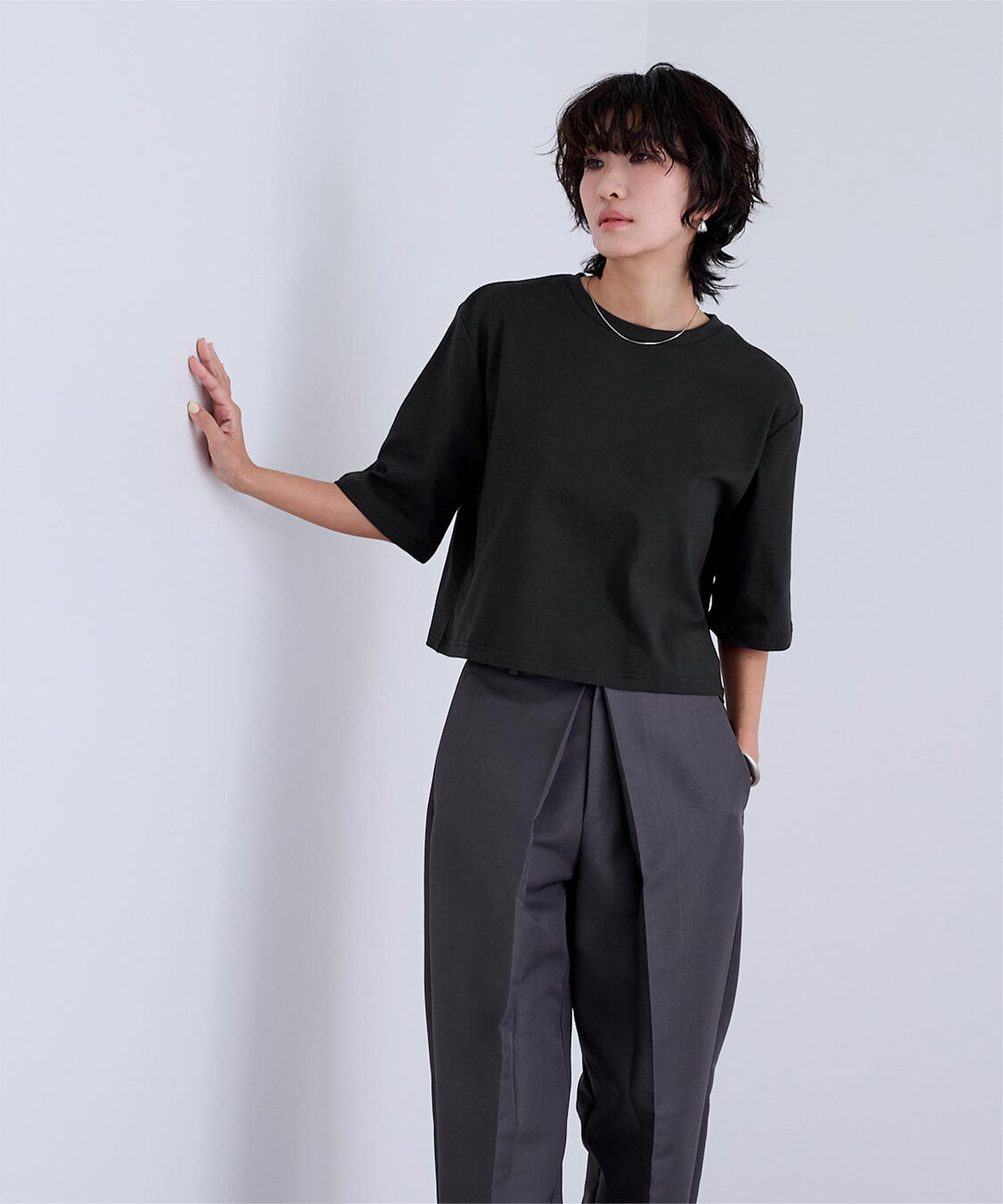 ur's「汗染み防止クロップドTシャツ」|Tシャツ・カットソー|