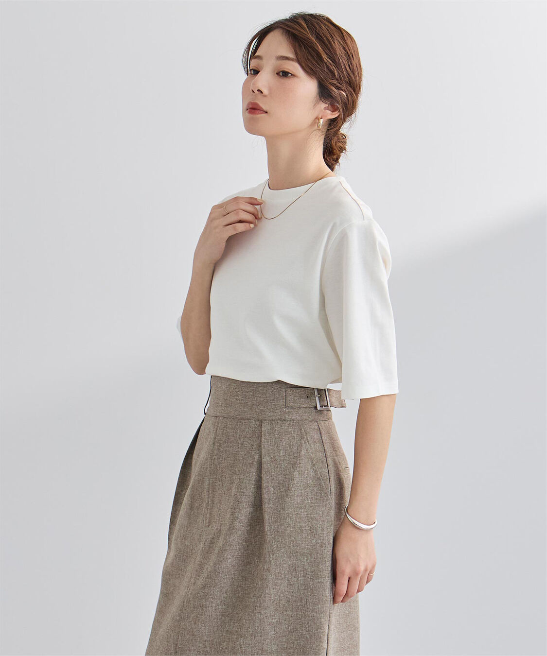 ur's「汗染み防止クロップドTシャツ」|Tシャツ・カットソー|