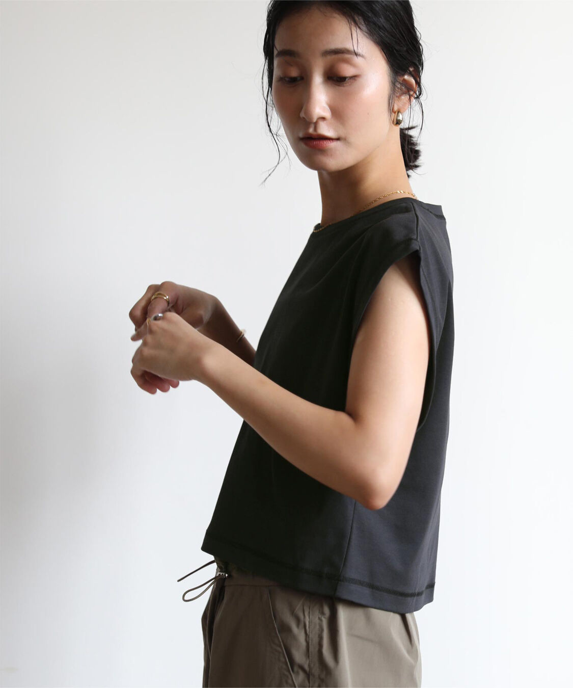 ur's「汗染み防止ワイドスリーブTシャツ」|Tシャツ・カットソー|