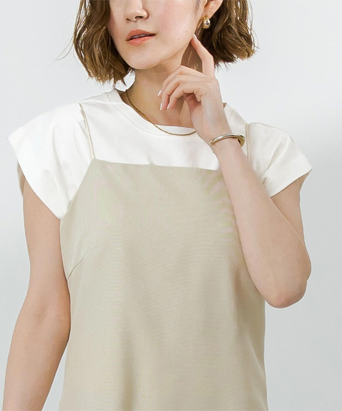 ur's「汗染み防止ワイドスリーブTシャツ」|Tシャツ・カットソー|