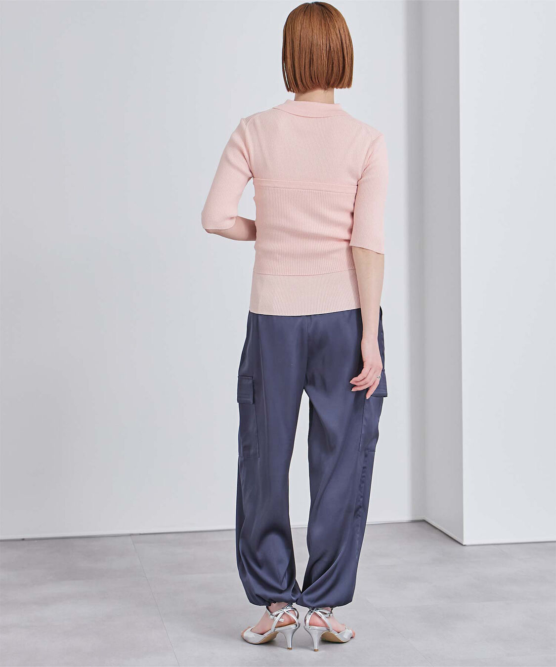 ur's「リブニットポロ&times;ビスチェセット」|ポロシャツ|