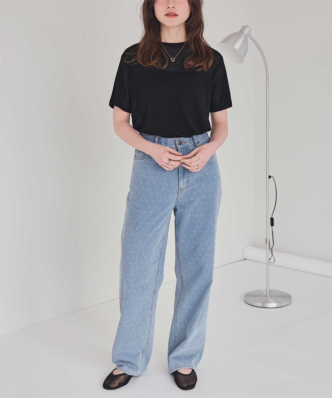 titivate「ハーフスリーブシアーカットソートップス」|Tシャツ・カットソー|