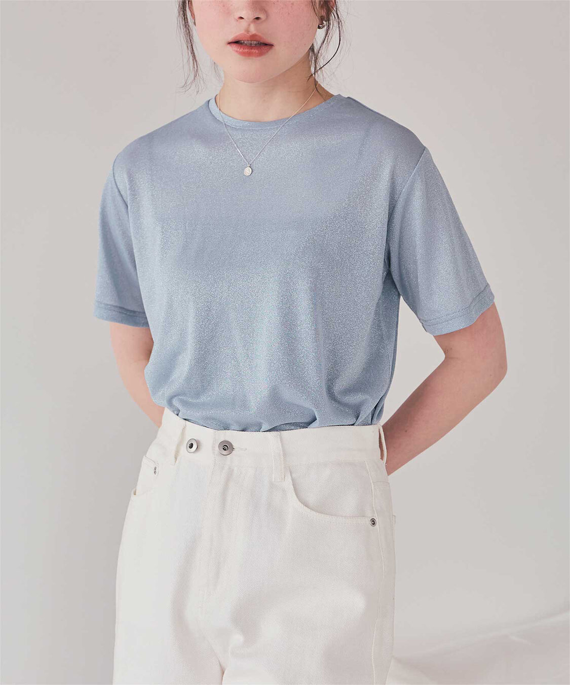 titivate「ハーフスリーブシアーカットソートップス」|Tシャツ・カットソー|