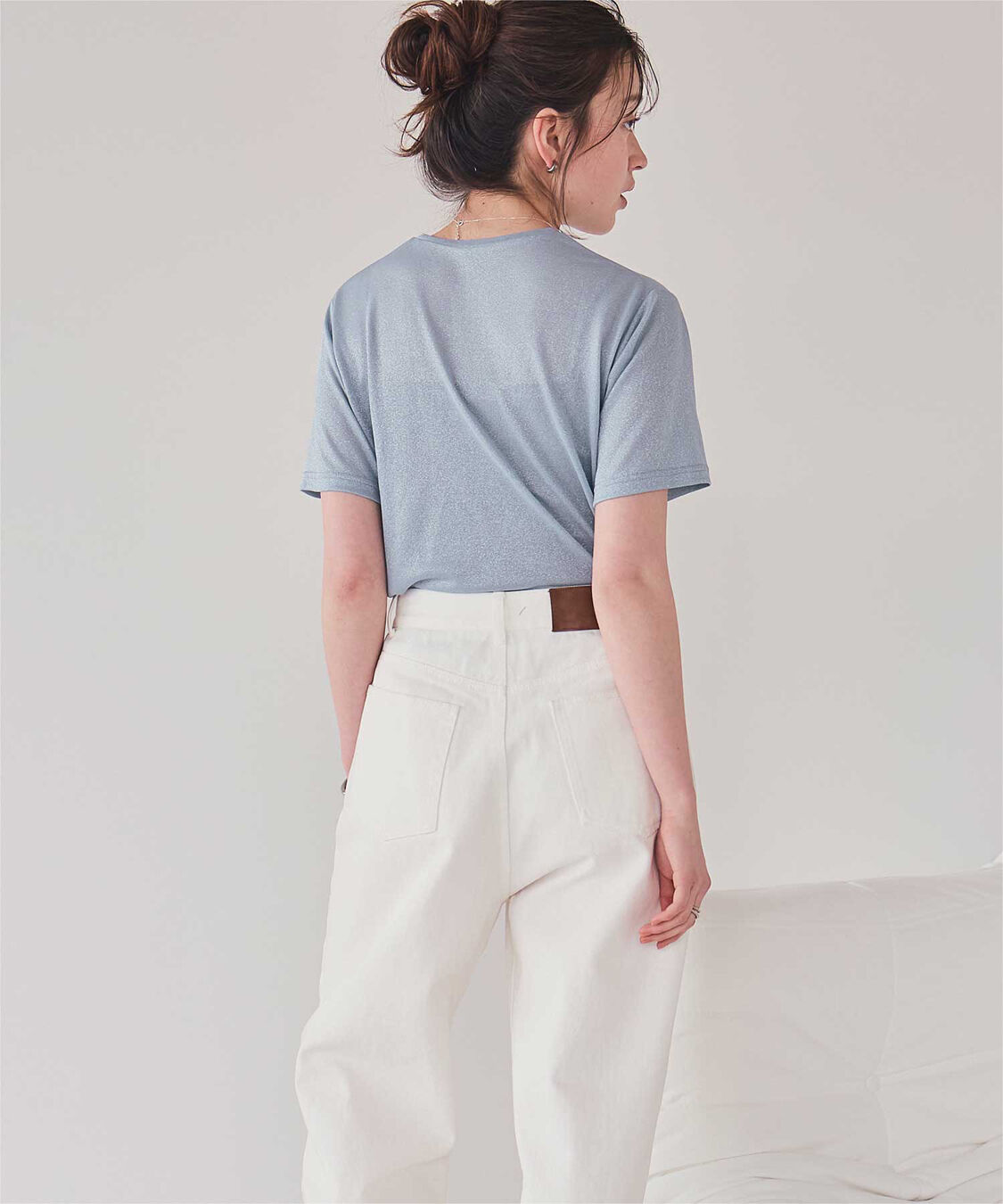 titivate「ハーフスリーブシアーカットソートップス」|Tシャツ・カットソー|