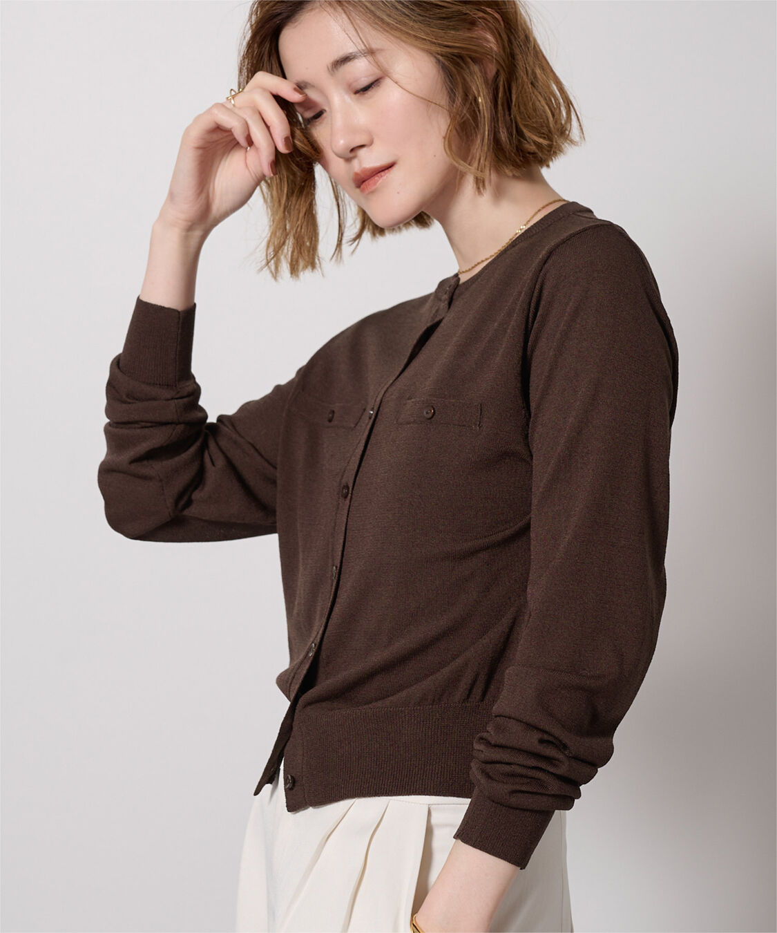 ur's「UVケアコンパクトベーシックニットカーディガン」|ニット・セーター|