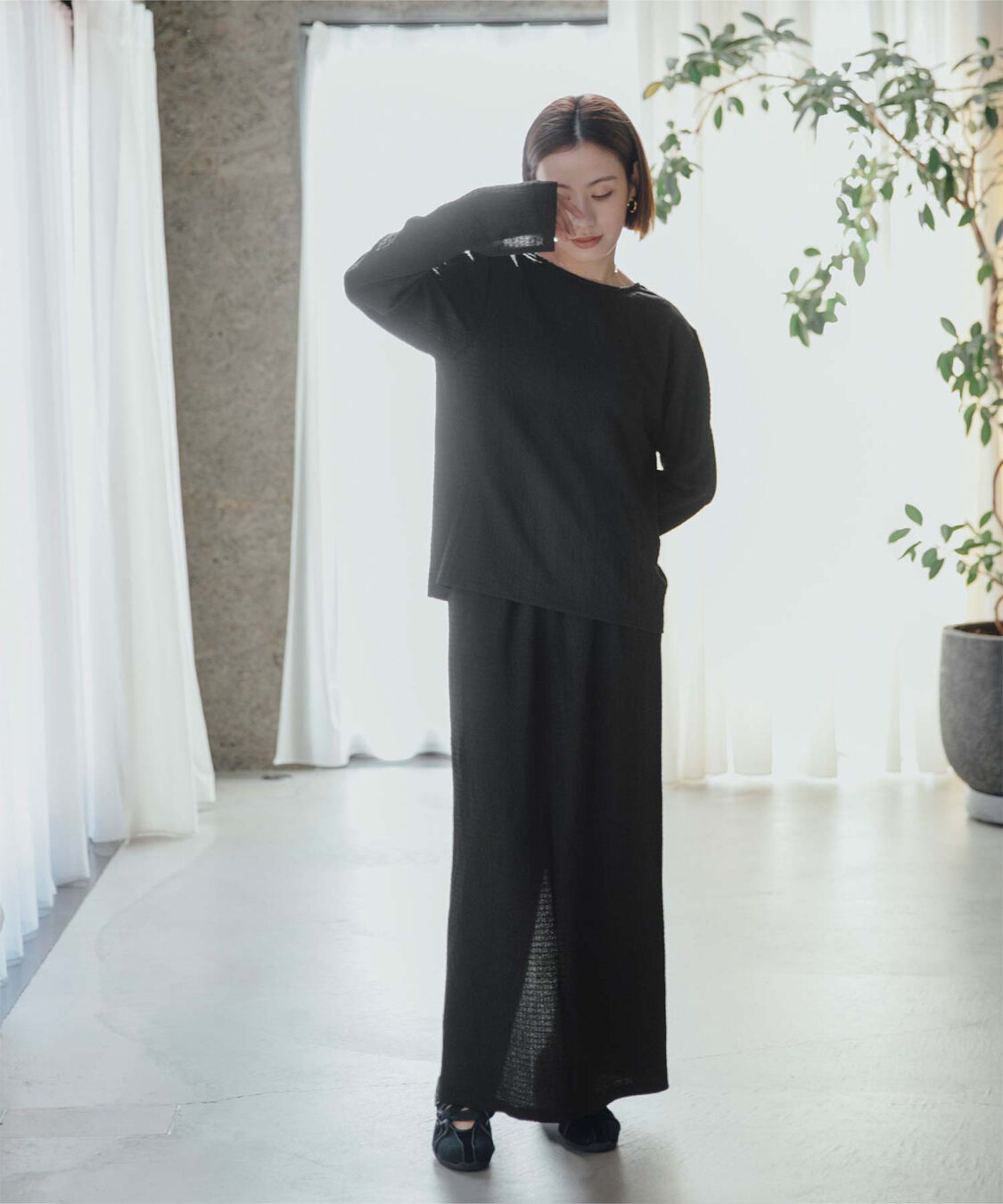 ur's「【黒川翼さんコラボアイテム】前後2wayトップス&times;スカートセットアップ/ラッシュガード」|シャツ・ブラウス|