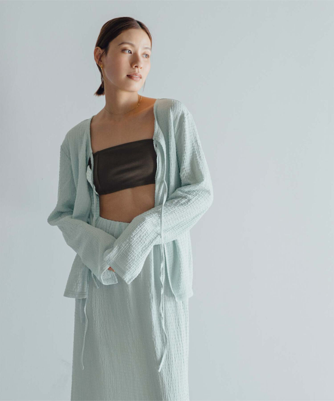 ur's「【黒川翼さんコラボアイテム】前後2wayトップス&times;スカートセットアップ/ラッシュガード」|シャツ・ブラウス|