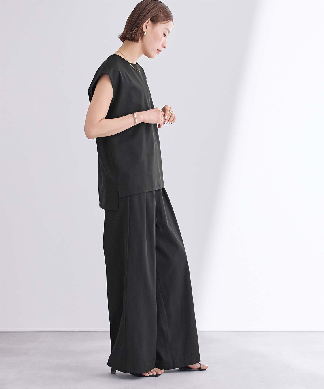 ur's「撥水フレンチスリーブトップス」|Tシャツ・カットソー|