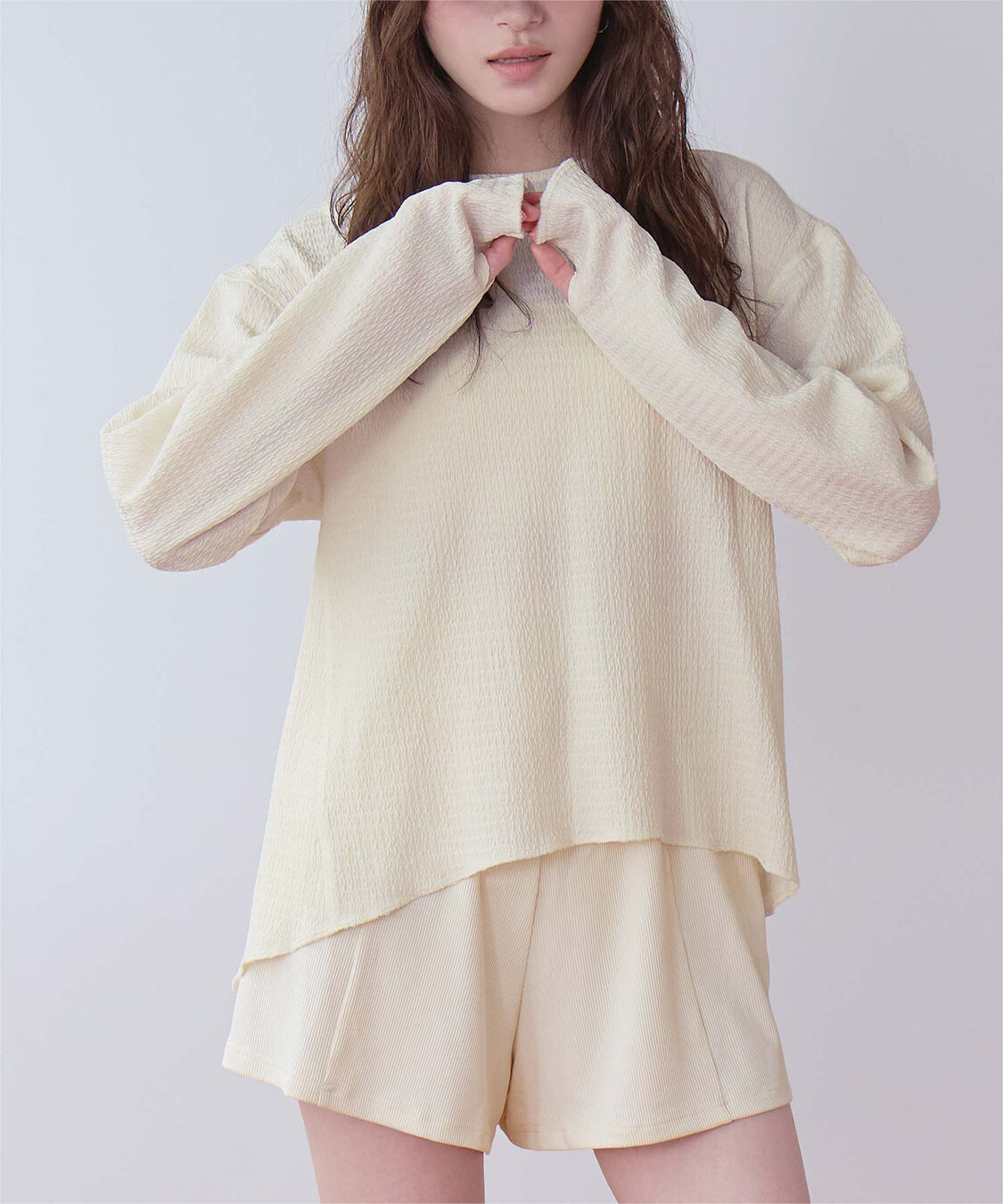 SEA DRESS「4点ｾｯﾄ/ﾍﾑﾗｲﾝﾗｯｼｭｶﾞｰﾄﾞ&times;ﾋﾞｷﾆ/水着」|ビキニ|オフホワイト