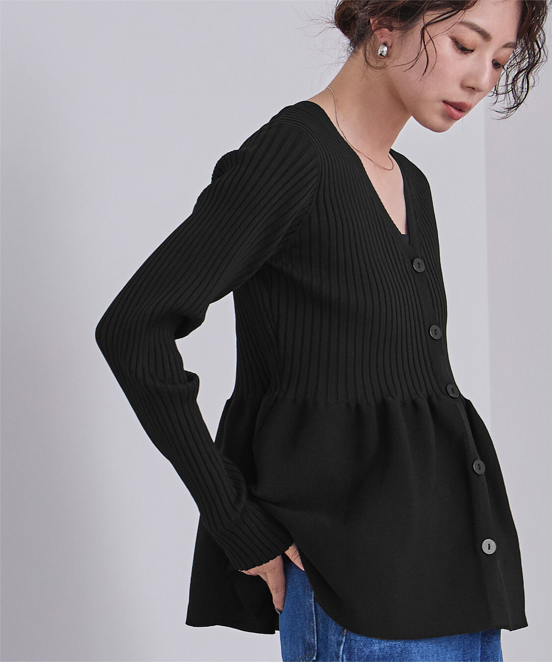 ur's「前後2wayペプラムニットトップス」|ニット・セーター|