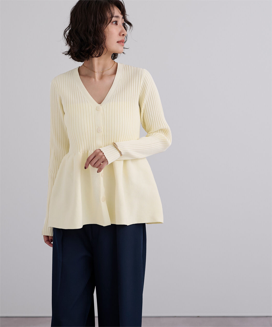 ur's「前後2wayペプラムニットトップス」|ニット・セーター|