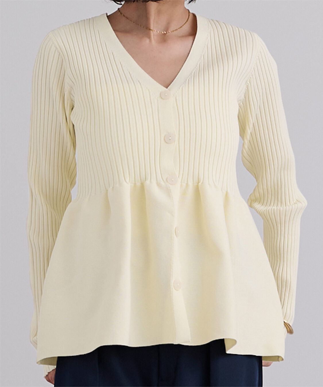 ur's「前後2wayペプラムニットトップス」|ニット・セーター|