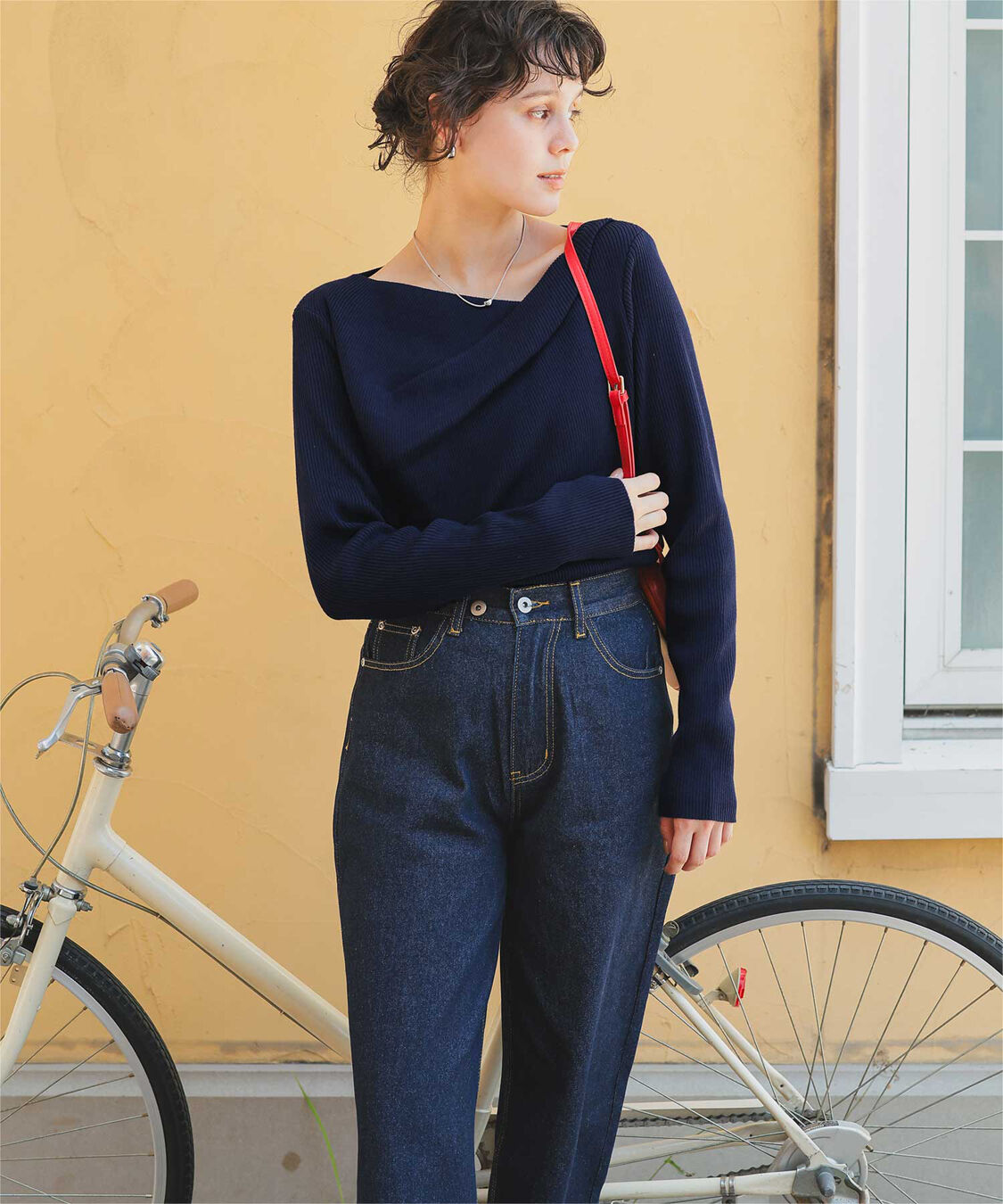 titivate「オフショルダーリブニットトップス」|ニット・セーター|