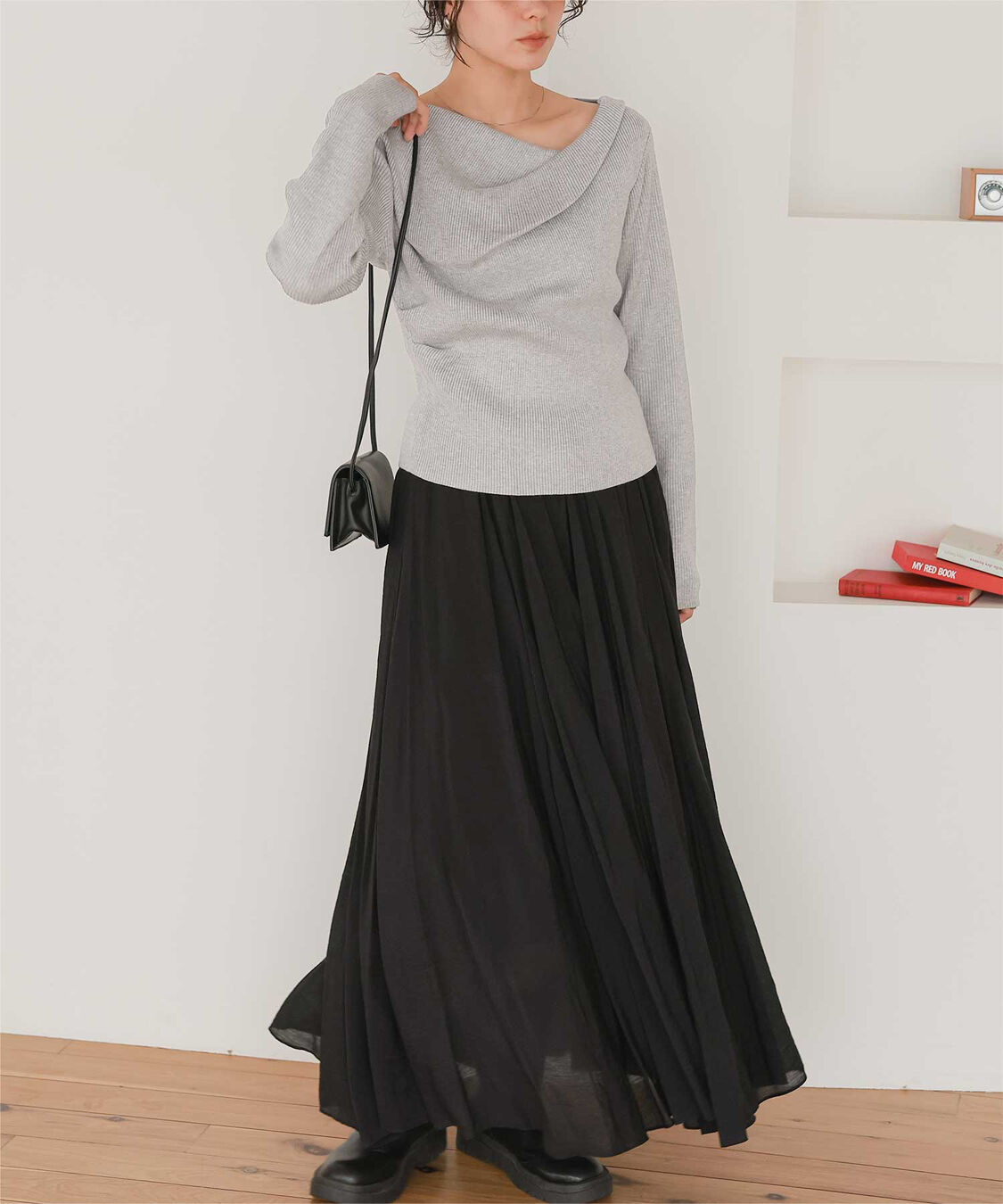 titivate「オフショルダーリブニットトップス」|ニット・セーター|