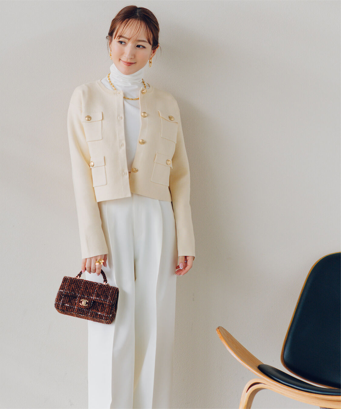 ur's「【星玲奈さんコラボアイテム】ボトルネックラウンドヘムプルオーバー」|Tシャツ・カットソー|