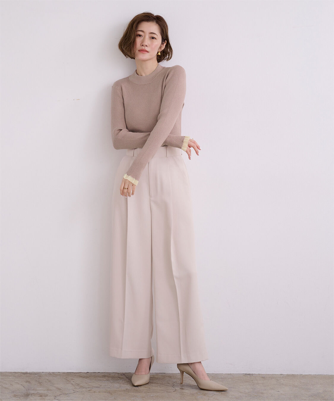 ur's「シアースリーブプチハイネックリブニット」|ニット・セーター|