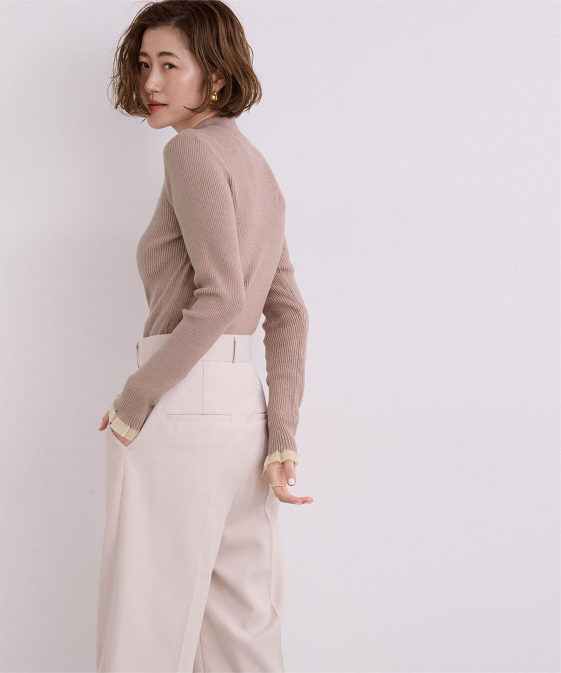 ur's「シアースリーブプチハイネックリブニット」|ニット・セーター|