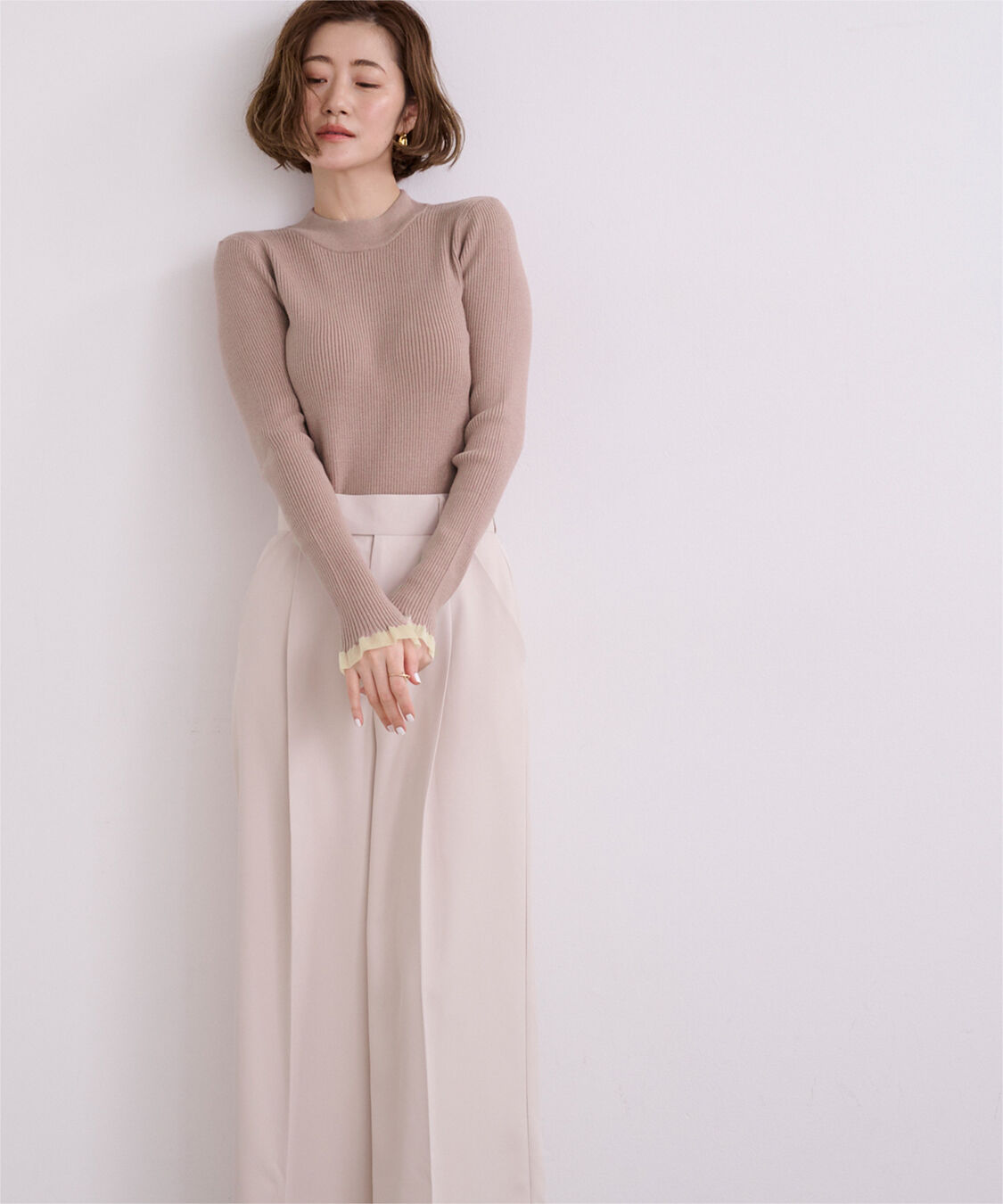 ur's「シアースリーブプチハイネックリブニット」|ニット・セーター|