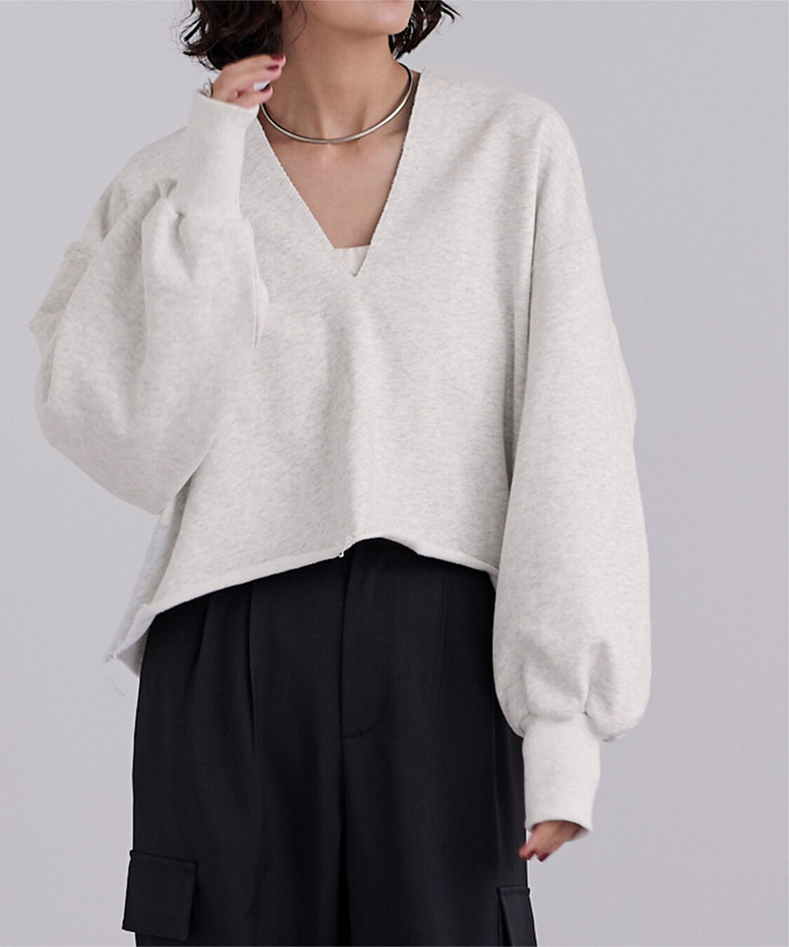 ur's「深Vネックスウェットプルオーバー」|スウェット・ジャージ|