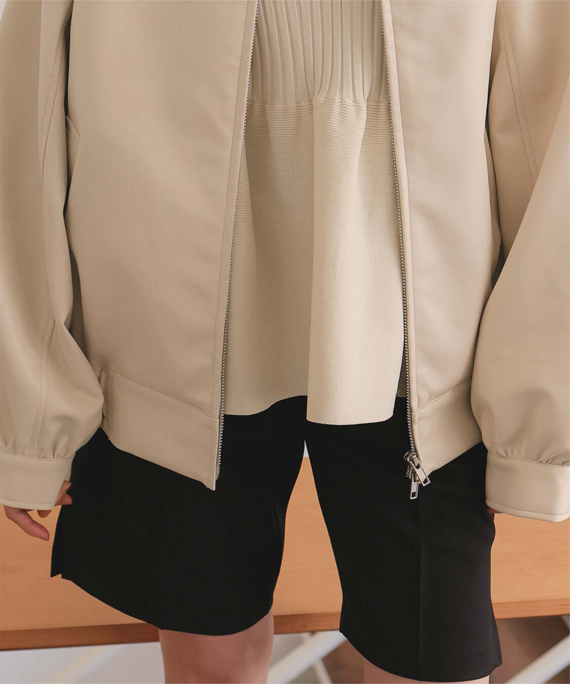 titivate「フェイクレザー/スエードオーバージャケット」|ライダースジャケット|