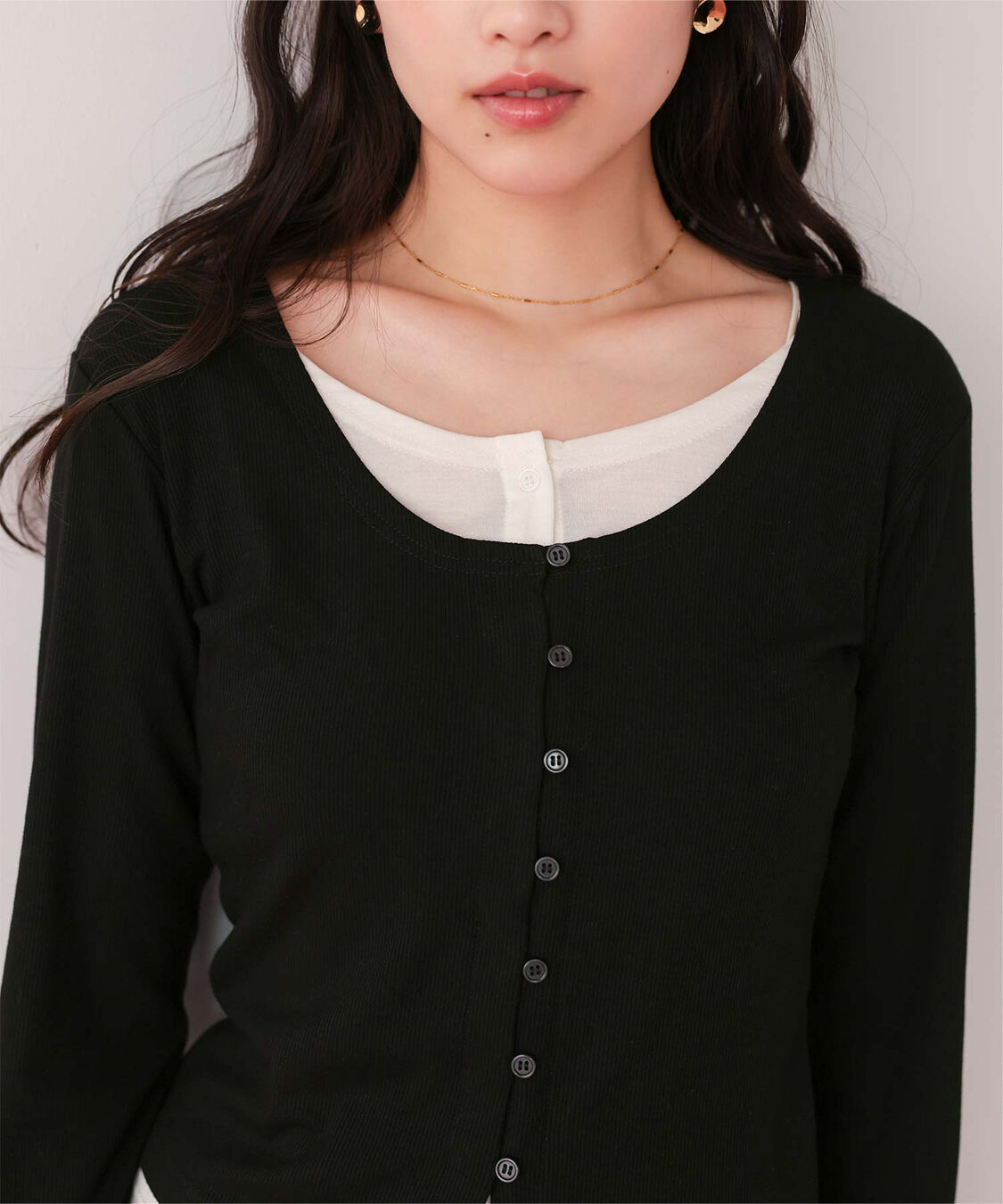 titivate「レイヤード風リブカットソートップス」|Tシャツ・カットソー|