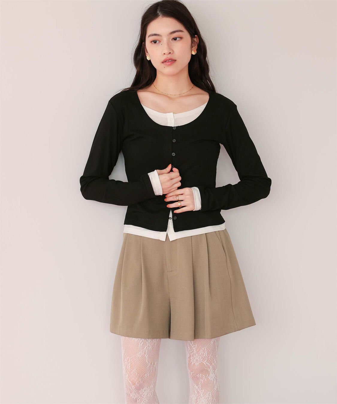 titivate「レイヤード風リブカットソートップス」|Tシャツ・カットソー|