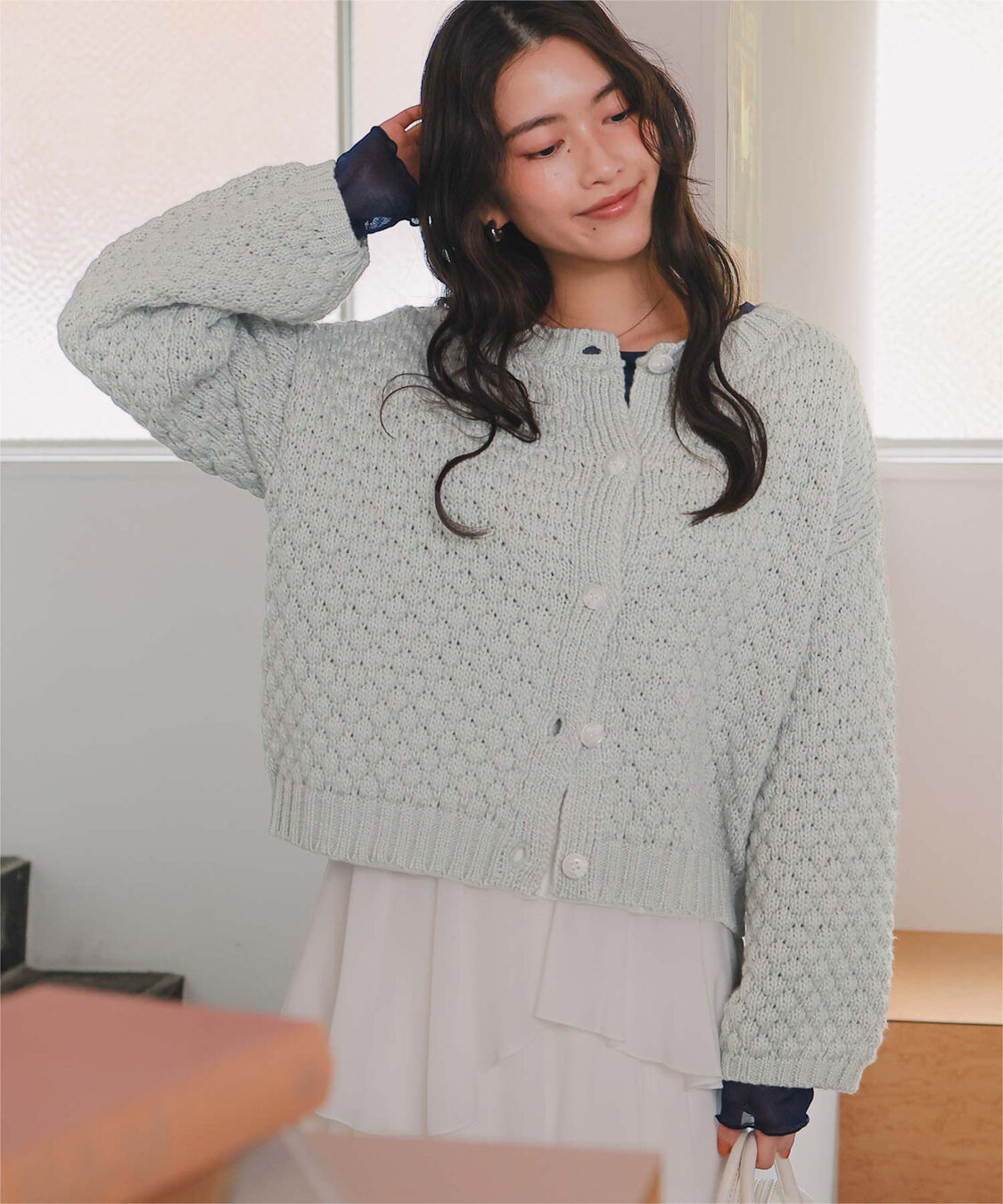 titivate「ポップコーンニットカーディガン」|カーディガン|