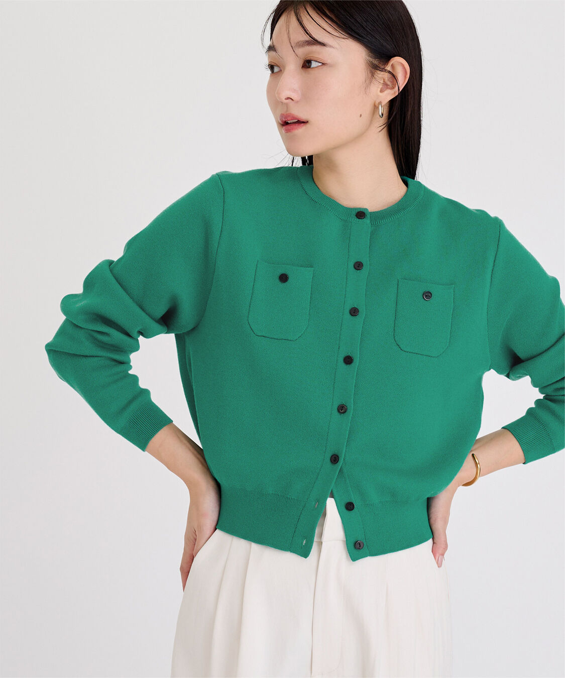 ur's「胸ポケットニットカーディガン」|ニット・セーター|