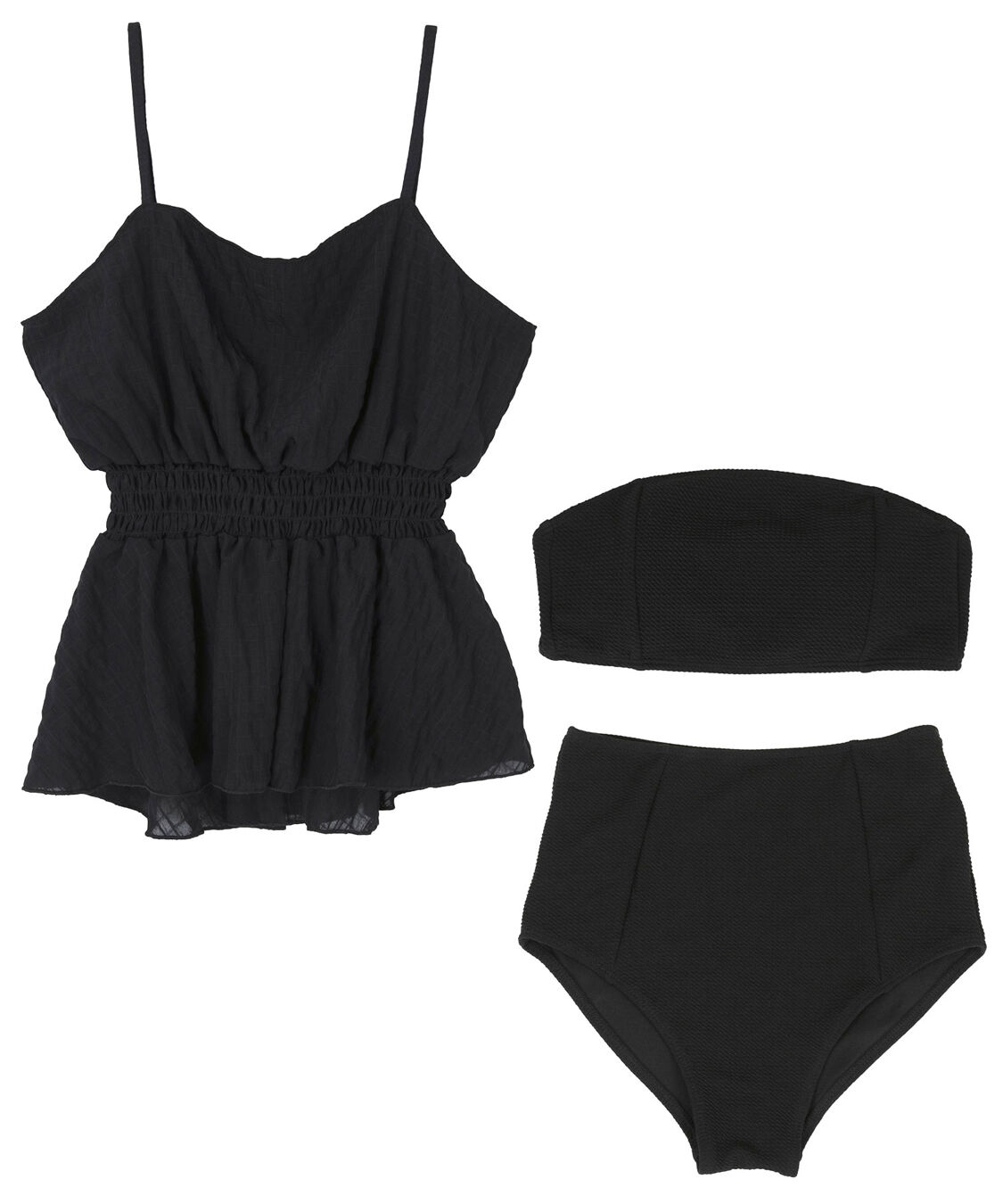 SEA DRESS「3点セット/ライトシャーリングトップス付ビキニ/水着」|ビキニ|