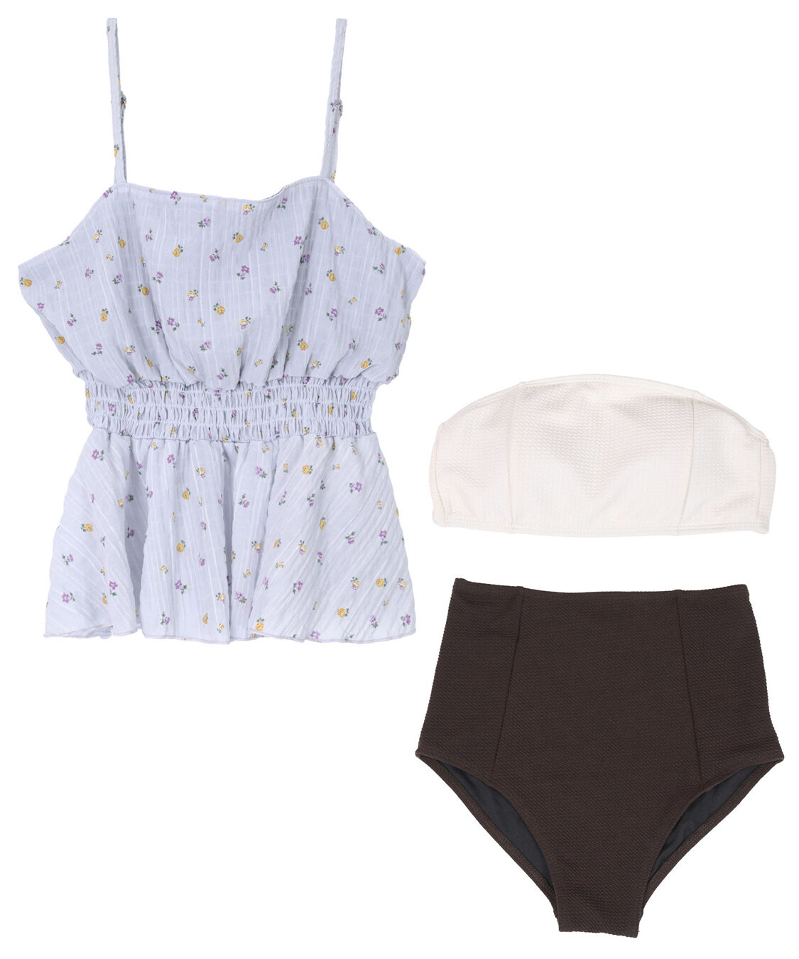 SEA DRESS「3点セット/ライトシャーリングトップス付ビキニ/水着」|ビキニ|