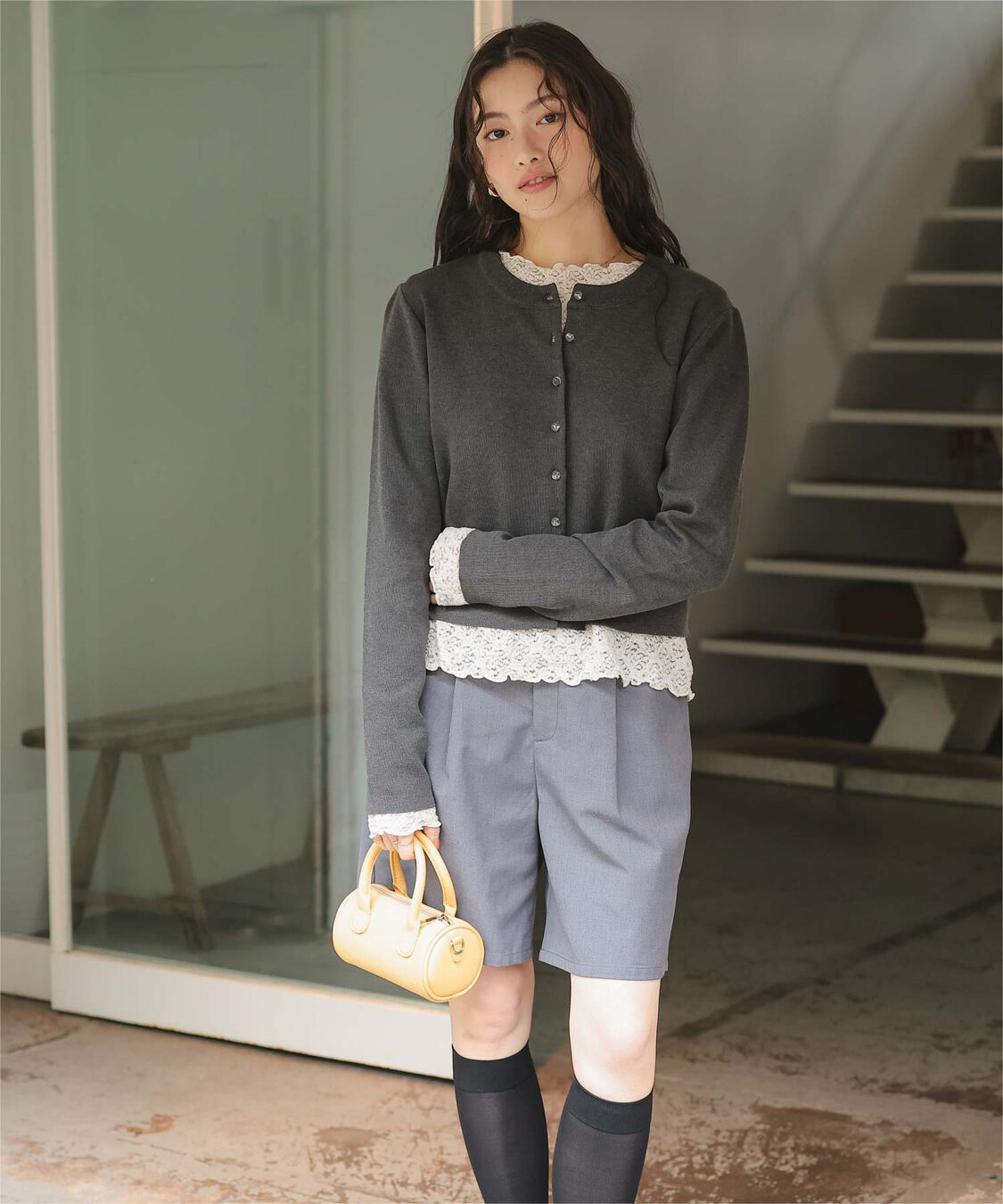 titivate「クリア釦UVケアニットカーディガン」|カーディガン|