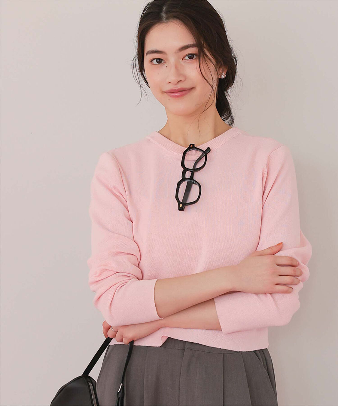 titivate「クリア釦UVケアニットカーディガン」|カーディガン|ライトピンク