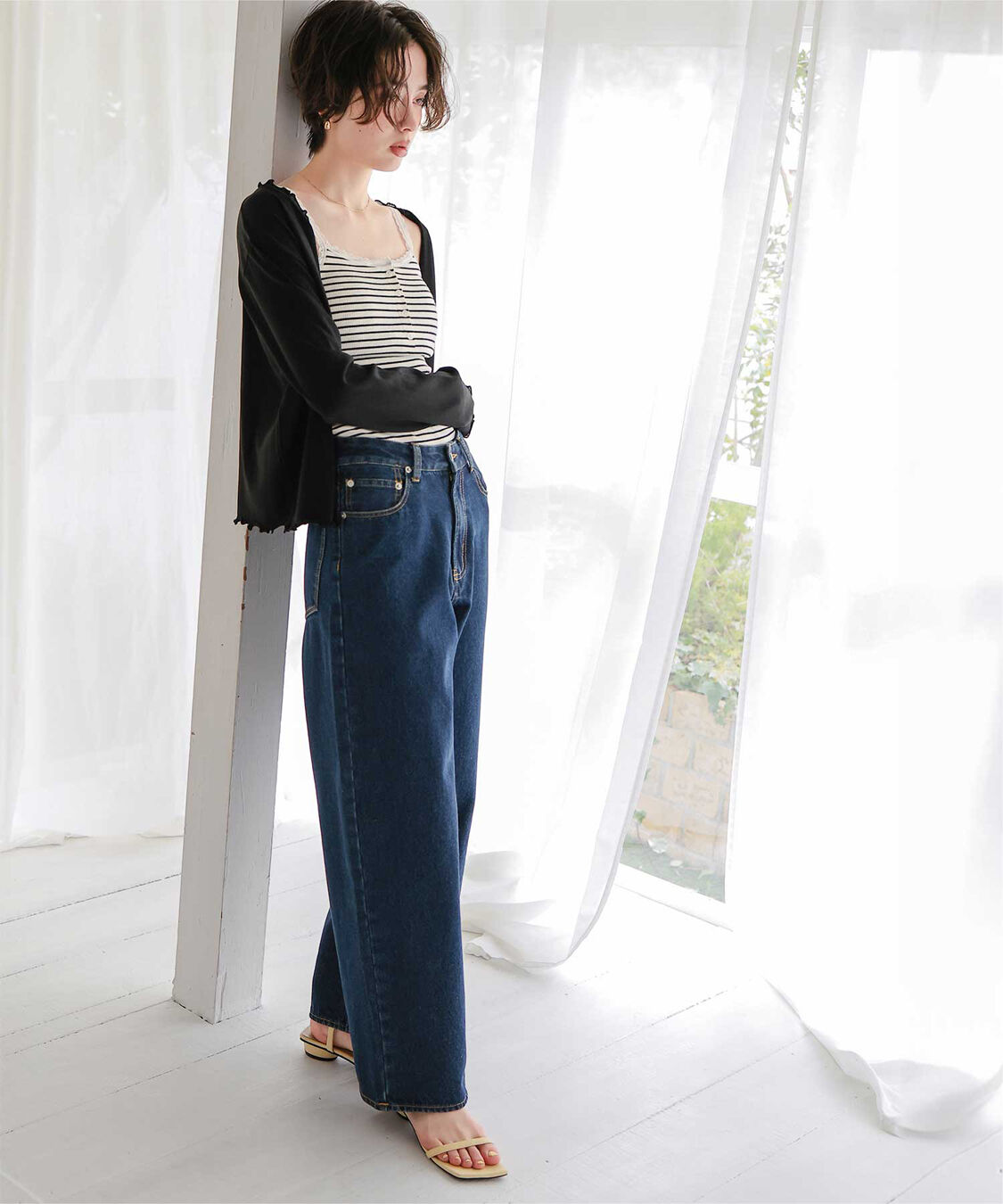 titivate「プチフリルニットカーディガン」|カーディガン|