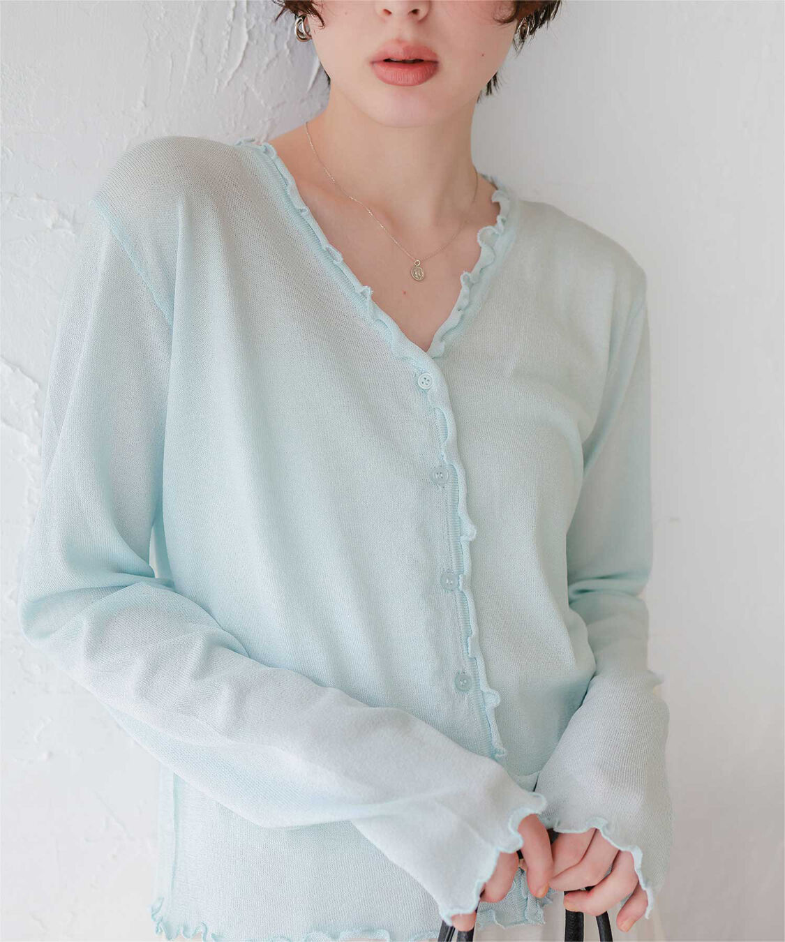 titivate「プチフリルニットカーディガン」|カーディガン|